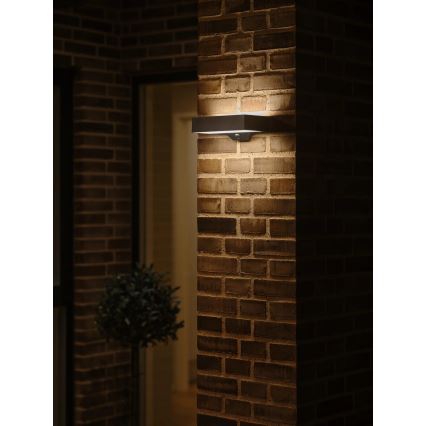 Nordlux - LED Solarna zidna lampa sa senzorom MONAY LED/5W/5V 3000K IP44 crno