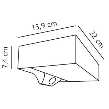 Nordlux - LED Solarna zidna lampa sa senzorom MONAY LED/5W/5V 3000K IP44 crno