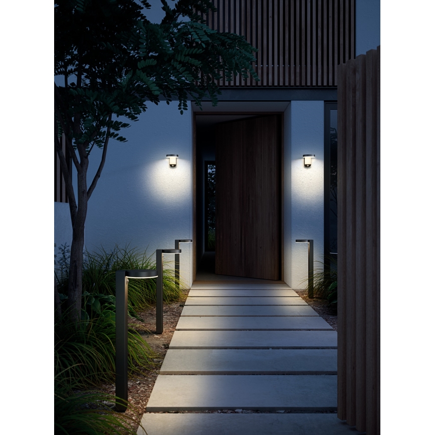 Nordlux - LED Solarna zidna lampa sa senzorom RICA LED/5W/3,7V IP44 okrugli