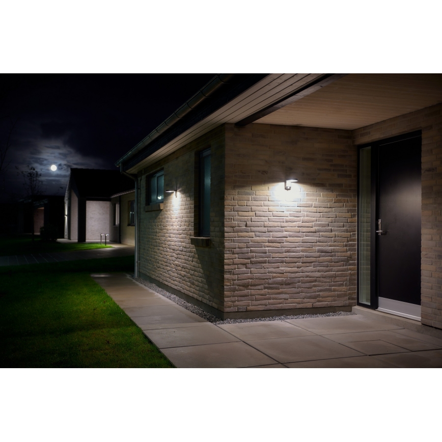 Nordlux - LED Solarna zidna lampa sa senzorom RICA LED/5W/3,7V IP44 okrugli