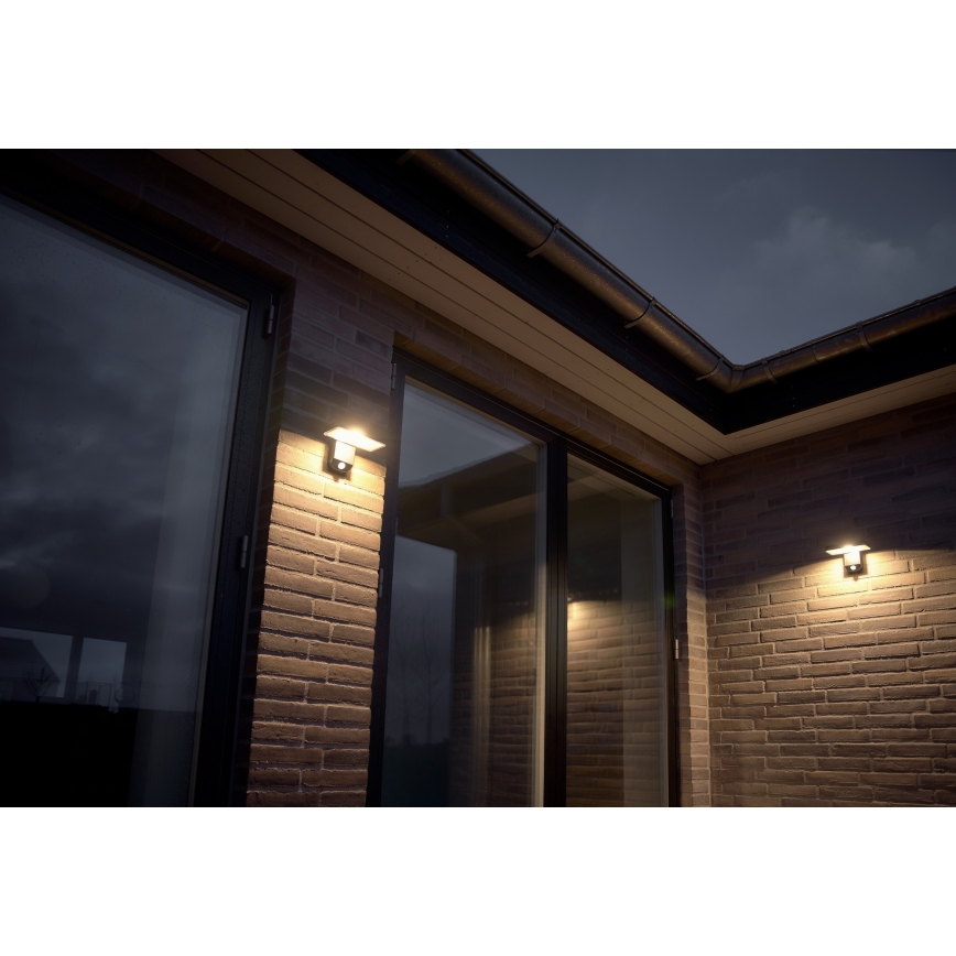 Nordlux - LED Solarna zidna lampa sa senzorom RICA LED/5W/3,7V IP44 uglast