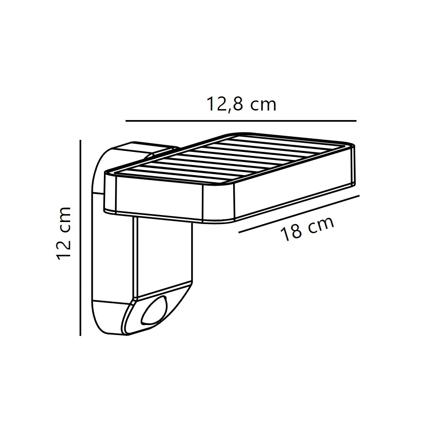 Nordlux - LED Solarna zidna lampa sa senzorom RICA LED/5W/3,7V IP44 uglast