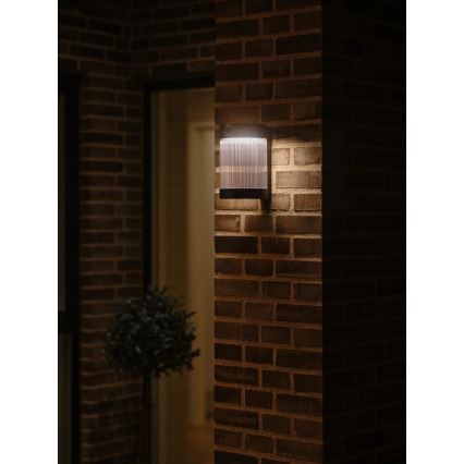 Nordlux - LED Solarna zidna lampa sa senzorom COUPAR LED/3,2W/5V 3000K IP44 crno
