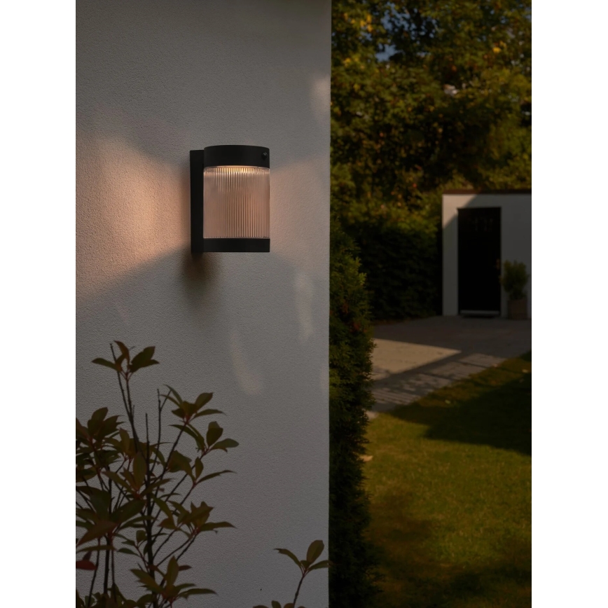 Nordlux - LED Solarna zidna lampa sa senzorom COUPAR LED/3,2W/5V 3000K IP44 crno