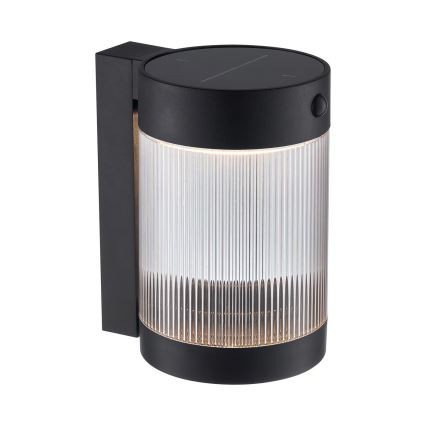 Nordlux - LED Solarna zidna lampa sa senzorom COUPAR LED/3,2W/5V 3000K IP44 crno