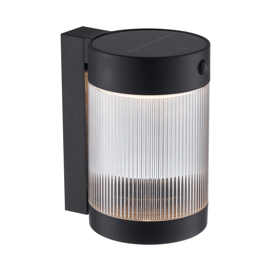Nordlux - LED Solarna zidna lampa sa senzorom COUPAR LED/3,2W/5V 3000K IP44 crno
