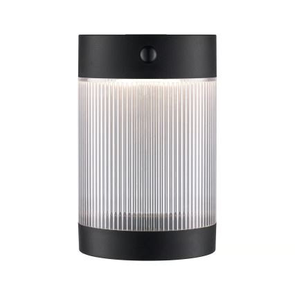 Nordlux - LED Solarna zidna lampa sa senzorom COUPAR LED/3,2W/5V 3000K IP44 crno