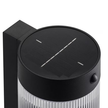Nordlux - LED Solarna zidna lampa sa senzorom COUPAR LED/3,2W/5V 3000K IP44 crno