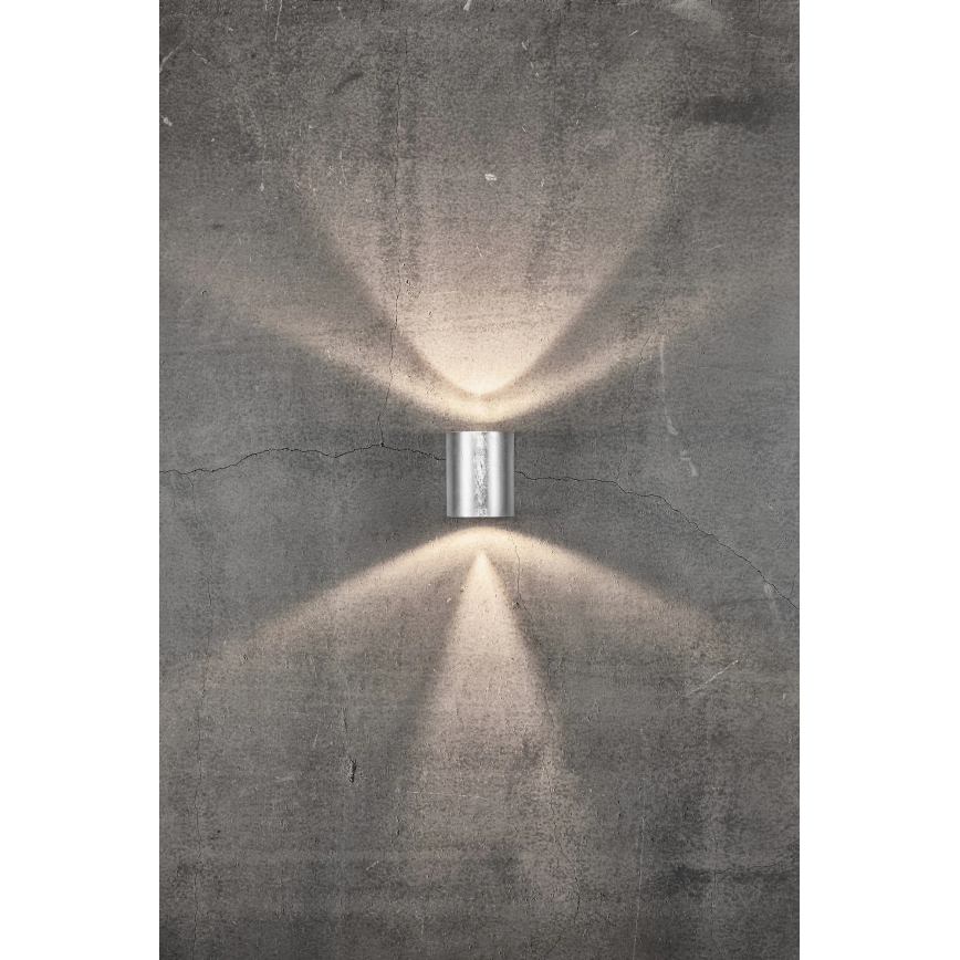 Nordlux - LED spoljašnje zidno svetlo CANTO 2xLED/5,5W/230V IP44 srebrna