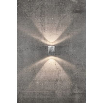 Nordlux - LED spoljašnje zidno svetlo CANTO 2xLED/5,5W/230V IP44 srebrno