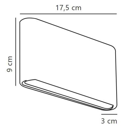 Nordlux - LED Spoljna zidna lampa KINVER LED/8,5W/230V IP54 crno