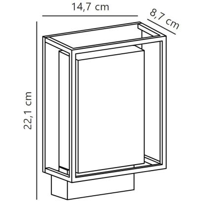 Nordlux - LED spoljna zidna svetiljka NESTOR LED/8W/230V IP44