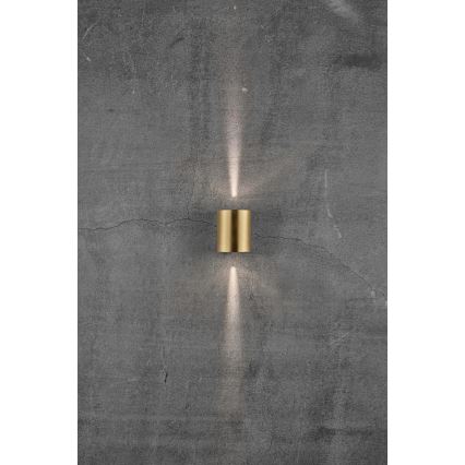 Nordlux - LED spoljno zidno svetilo CANTO 2xLED/5,5W/230V IP44 mesing
