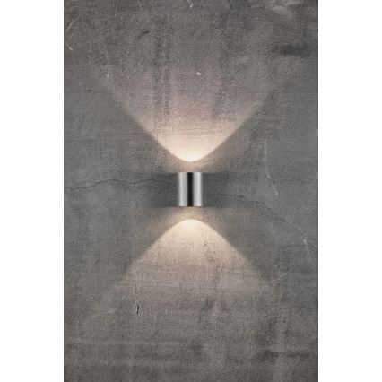 Nordlux - LED spoljno zidno svetlo CANTO 2xLED/5,5W/230V IP44 nerđajući čelik