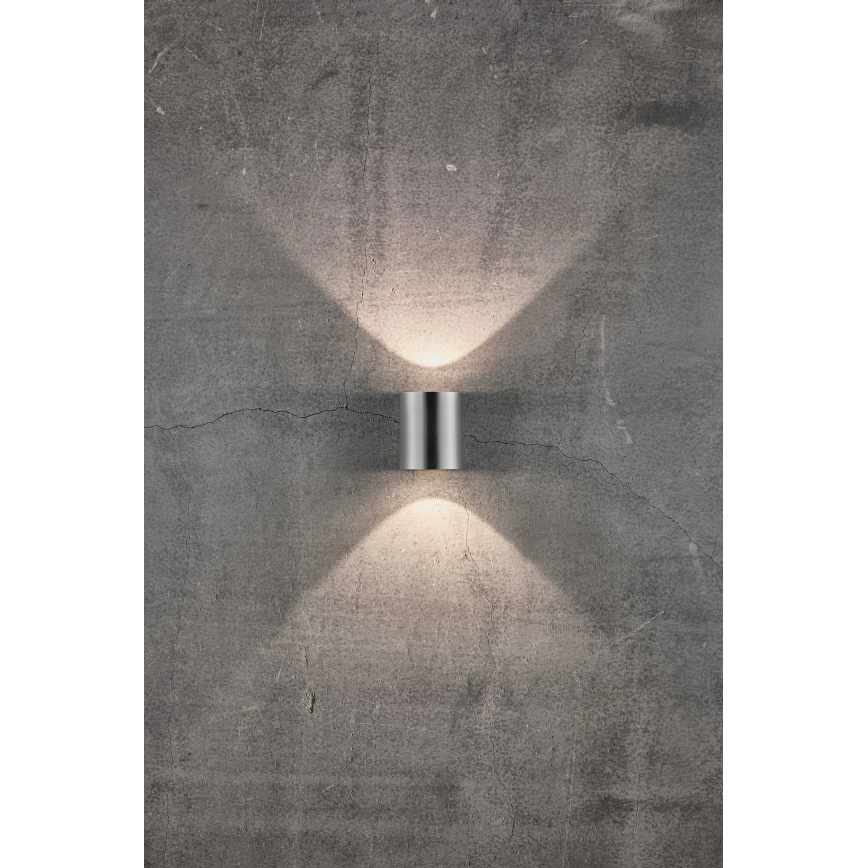 Nordlux - LED spoljno zidno svetlo CANTO 2xLED/5,5W/230V IP44 nerđajući čelik