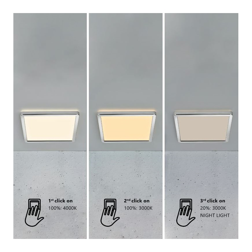 Nordlux - LED prigušiva kupatilska plafonska lampa OJA LED/14,5W/230V 3000/4000K IP54 30x30 cm