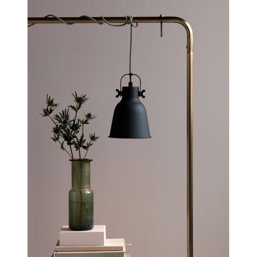 Nordlux - Luster na sajli ADRIAN 1xE27/25W/230V pr. 16 cm antracit