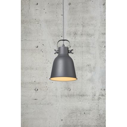 Nordlux - Luster na sajli ADRIAN 1xE27/25W/230V pr. 16 cm antracit