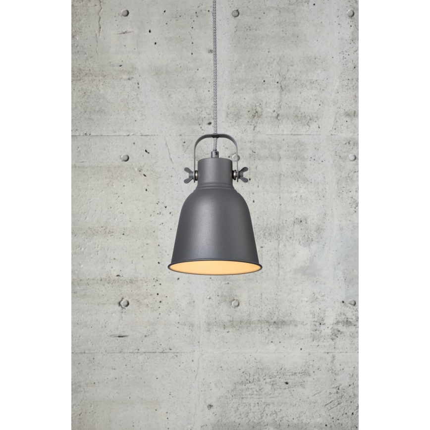 Nordlux - Luster na sajli ADRIAN 1xE27/25W/230V pr. 16 cm antracit