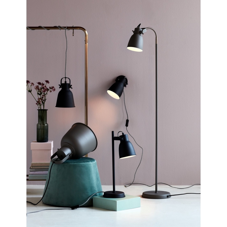 Nordlux - Luster na sajli ADRIAN 1xE27/25W/230V pr. 16 cm antracit