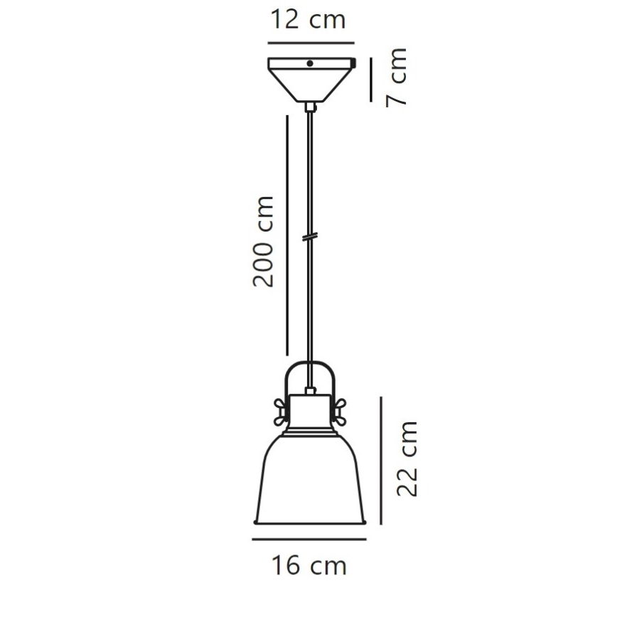 Nordlux - Luster na sajli ADRIAN 1xE27/25W/230V pr. 16 cm antracit