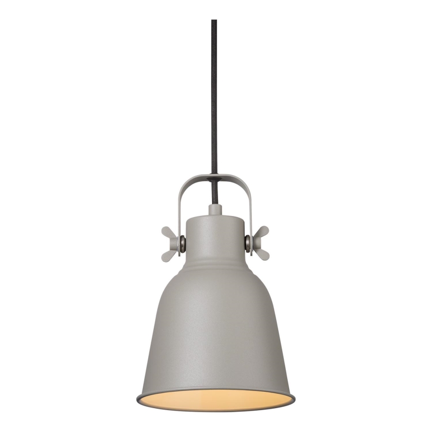 Nordlux - Luster na sajli ADRIAN 1xE27/25W/230V pr. 16 cm sivo