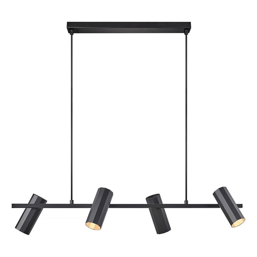 Nordlux - Luster na sajli ALANIS 4xGU10/15W/230V crno