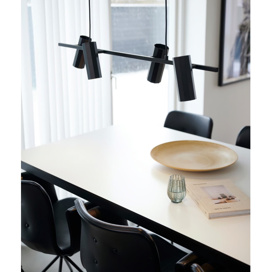 Nordlux - Luster na sajli ALANIS 4xGU10/15W/230V crno