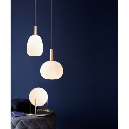 Nordlux - Luster na sajli ALTON 1xE27/60W/230V bela/crno/mesing