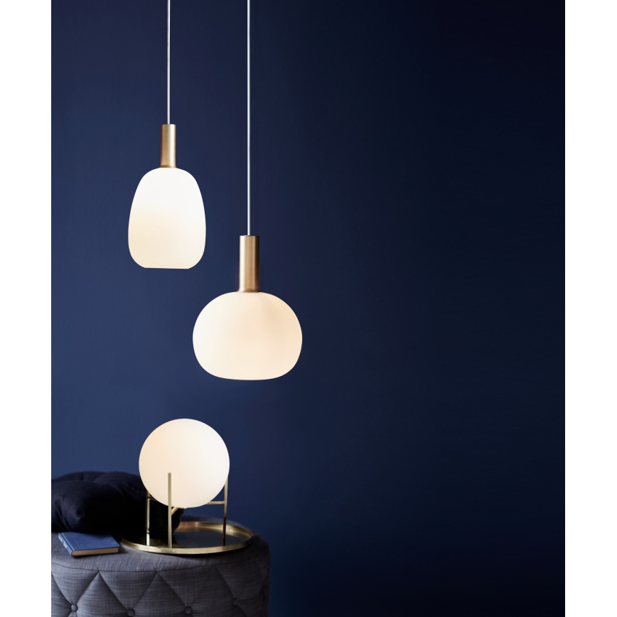 Nordlux - Luster na sajli ALTON 1xE27/60W/230V bela/crno/mesing
