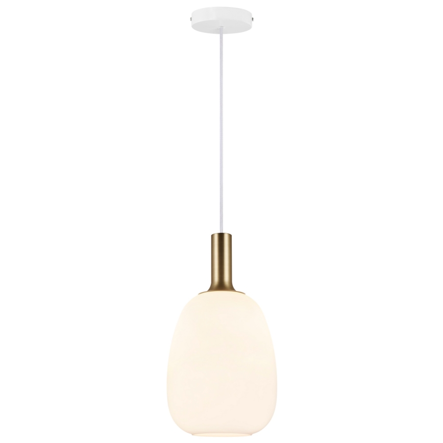 Nordlux - Luster na sajli ALTON 1xE27/60W/230V bela/crno/mesing