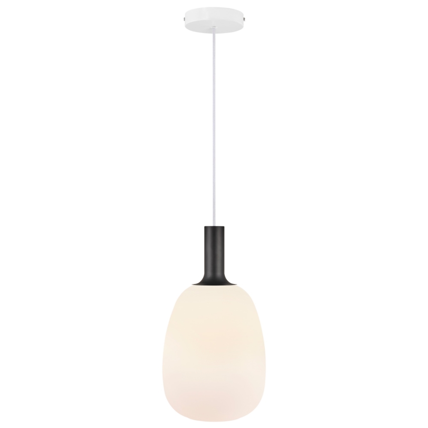 Nordlux - Luster na sajli ALTON 1xE27/60W/230V bela/crno/mesing