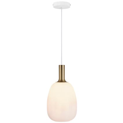Nordlux - Luster na sajli ALTON 1xE27/60W/230V bela/crno/mesing