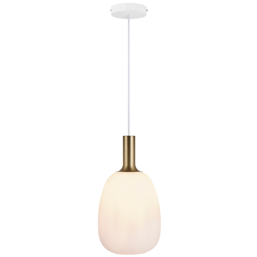 Nordlux - Luster na sajli ALTON 1xE27/60W/230V bela/crno/mesing