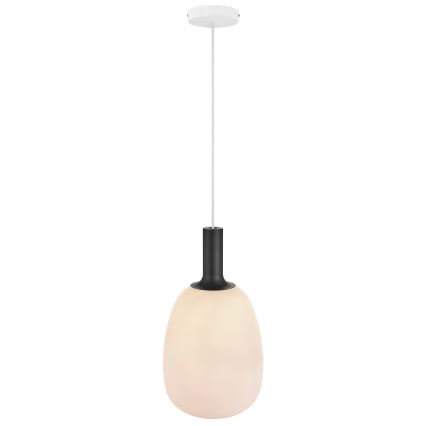 Nordlux - Luster na sajli ALTON 1xE27/60W/230V bela/crno/mesing