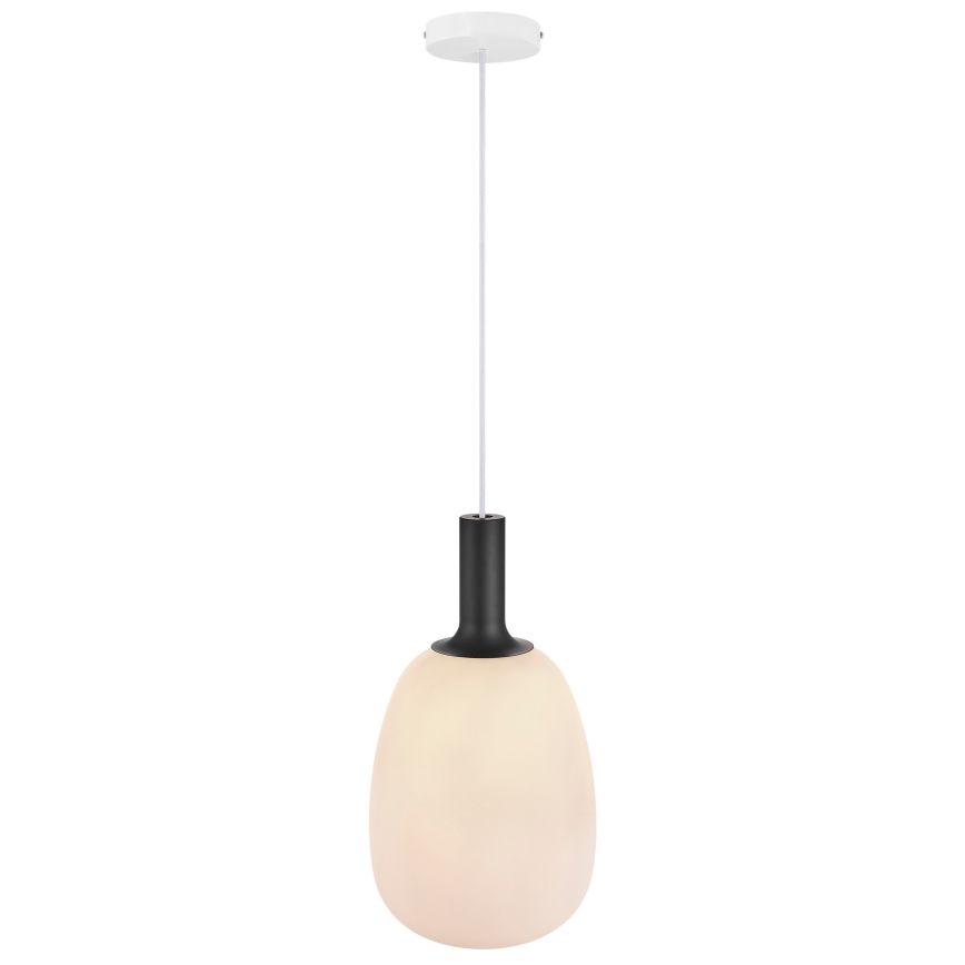 Nordlux - Luster na sajli ALTON 1xE27/60W/230V bela/crno/mesing