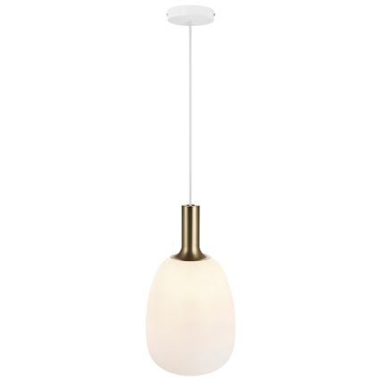 Nordlux - Luster na sajli ALTON 1xE27/60W/230V bela/crno/mesing