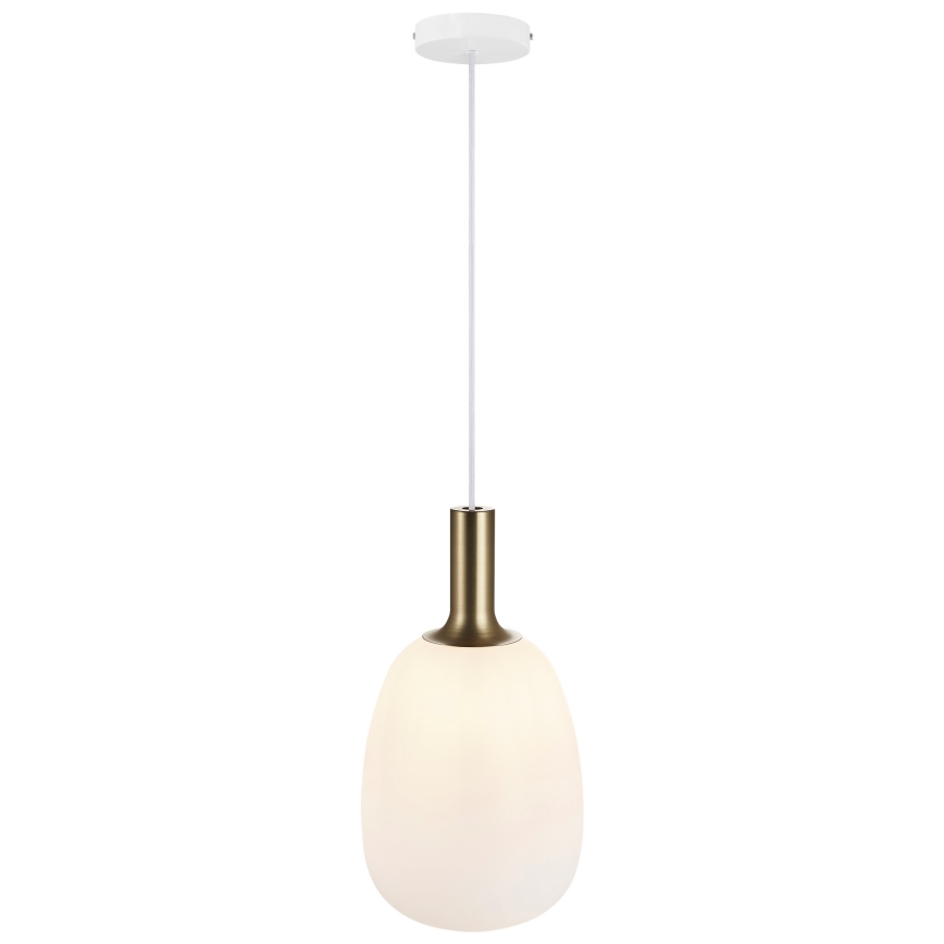 Nordlux - Luster na sajli ALTON 1xE27/60W/230V bela/crno/mesing