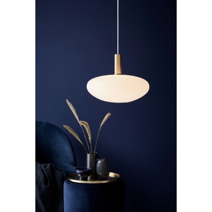 Nordlux - Luster na sajli ALTON 1xE27/60W/230V bela/crno/mesing