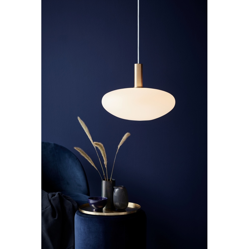 Nordlux - Luster na sajli ALTON 1xE27/60W/230V bela/crno/mesing