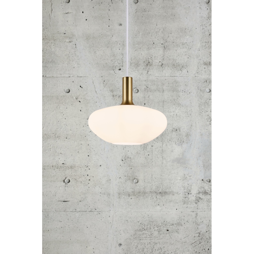 Nordlux - Luster na sajli ALTON 1xE27/60W/230V bela/crno/mesing