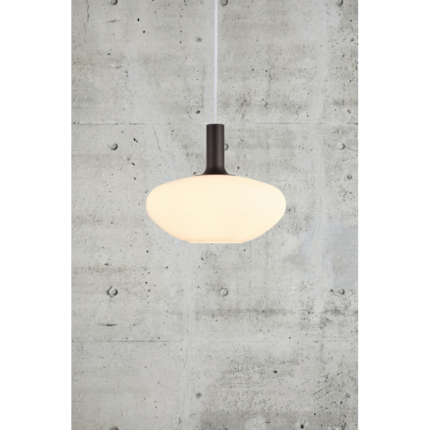 Nordlux - Luster na sajli ALTON 1xE27/60W/230V bela/crno/mesing