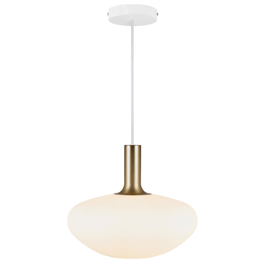 Nordlux - Luster na sajli ALTON 1xE27/60W/230V bela/crno/mesing