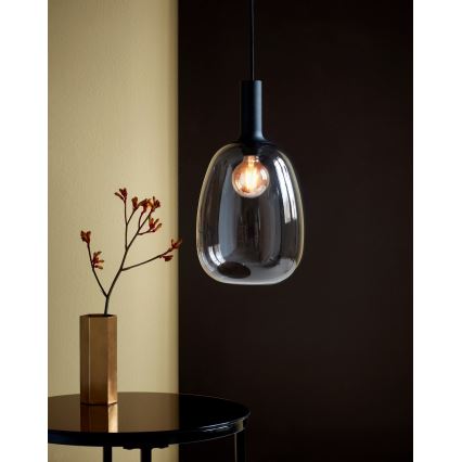 Nordlux - Luster na sajli ALTON 1xE27/60W/230V crno