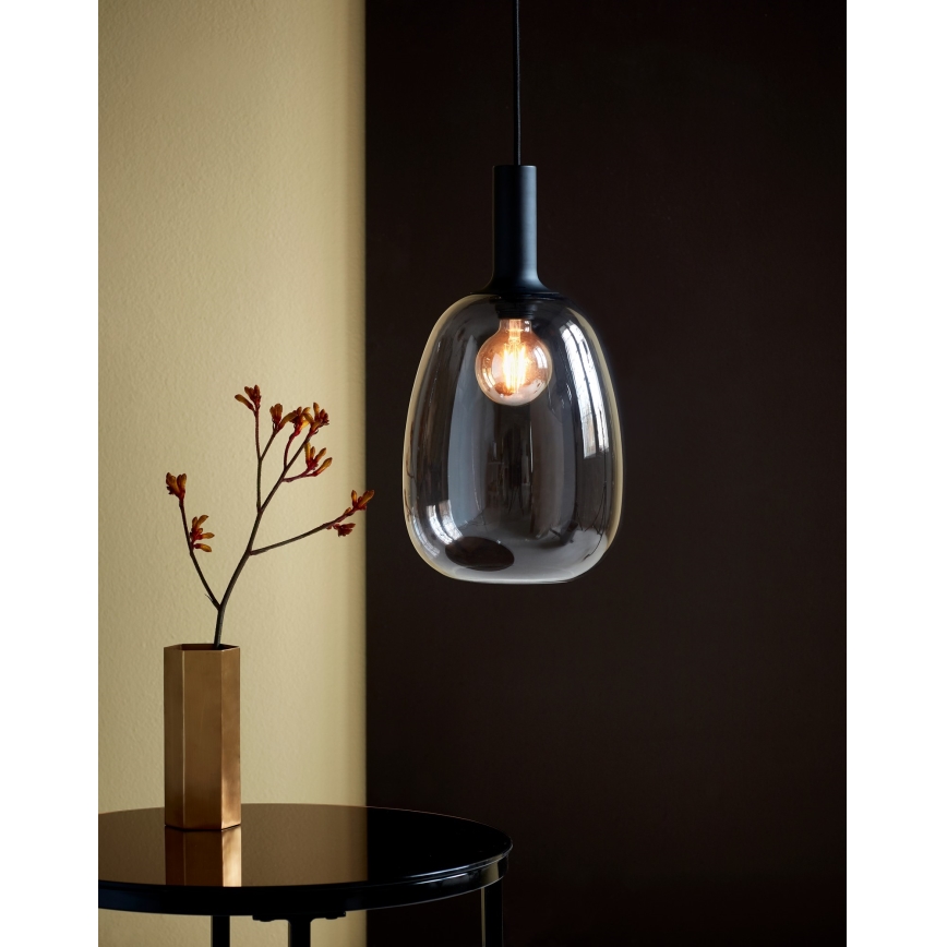 Nordlux - Luster na sajli ALTON 1xE27/60W/230V crno