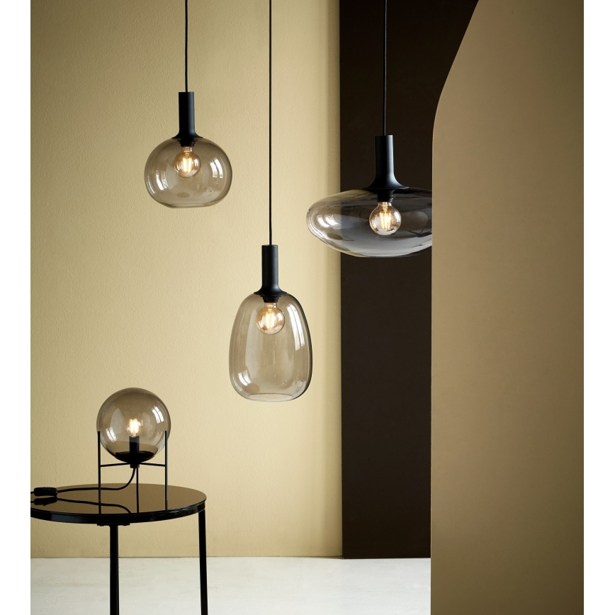 Nordlux - Luster na sajli ALTON 1xE27/60W/230V crno