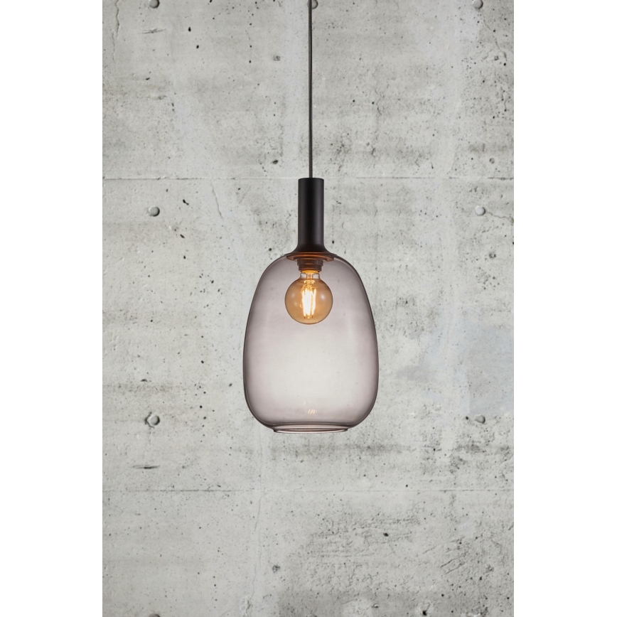 Nordlux - Luster na sajli ALTON 1xE27/60W/230V crno