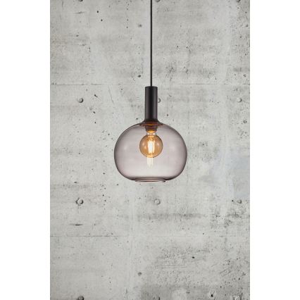 Nordlux - Luster na sajli ALTON 1xE27/60W/230V crno