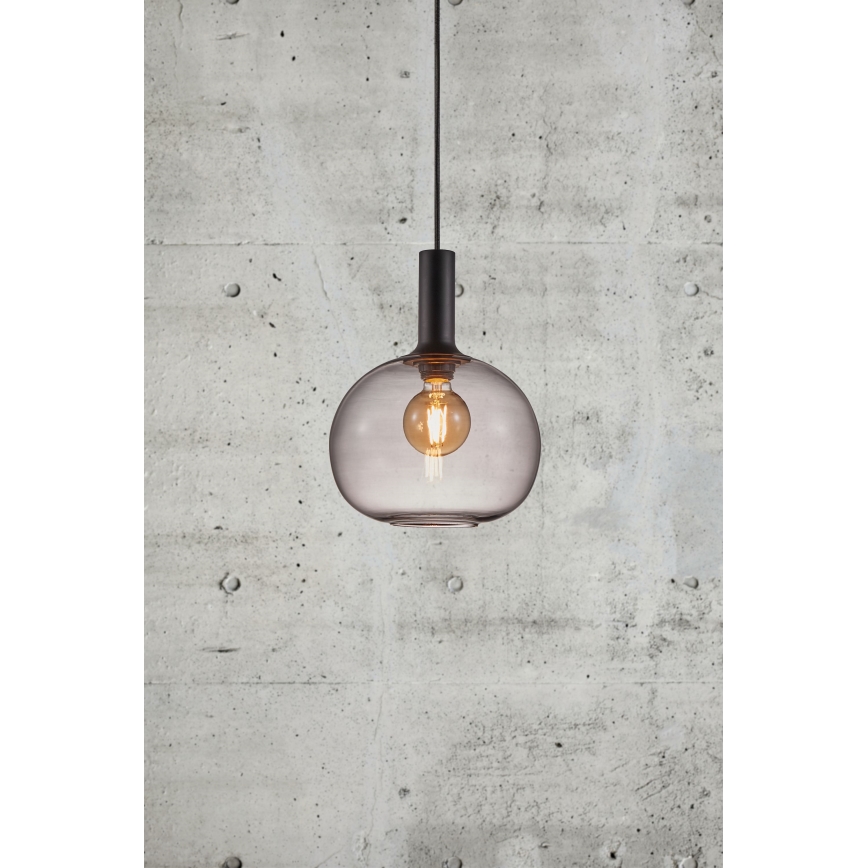 Nordlux - Luster na sajli ALTON 1xE27/60W/230V crno