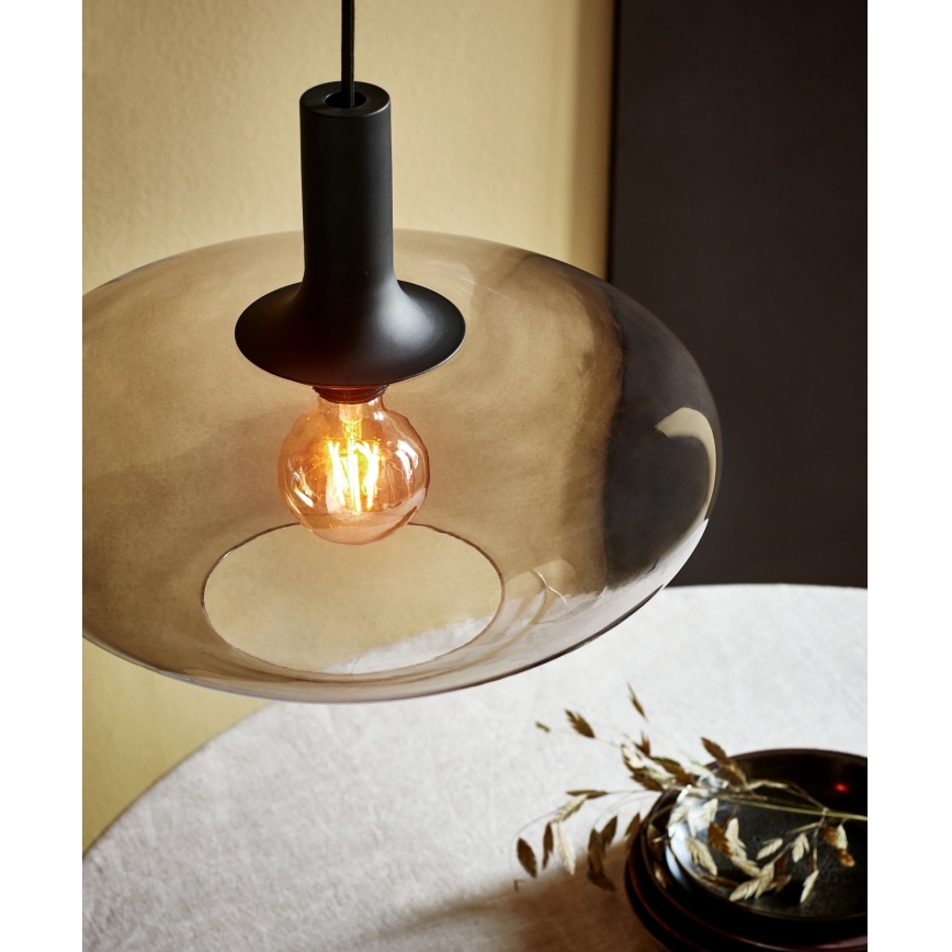 Nordlux - Luster na sajli ALTON 1xE27/60W/230V crno
